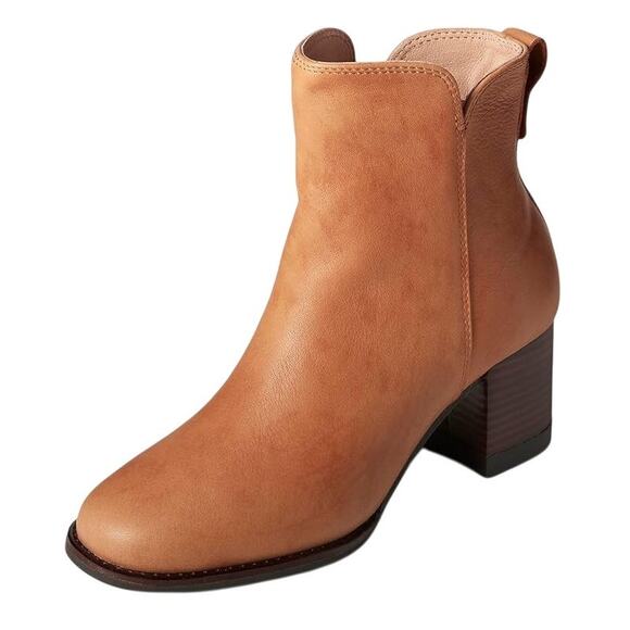 Sperry Womens Seaport Heel Bootie US 12M EU 43.5 Tan Leather NIB - Picture 1 of 13